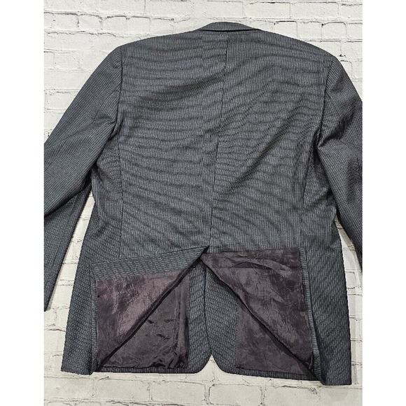 Ralph Lauren Dillard's Blue Label 100% Wool Gray Striped Blazer Jacket MENS 46L - Picture 9 of 13